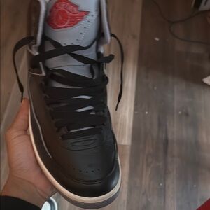 Jordan Black and Gray Men's Sneakers